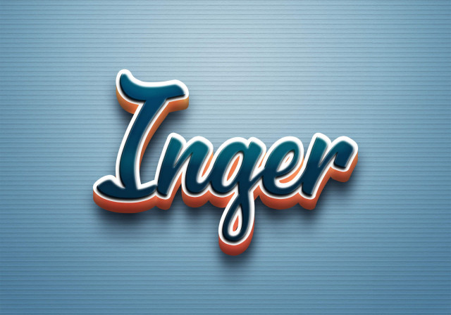 Free photo of Cursive Name DP: Inger