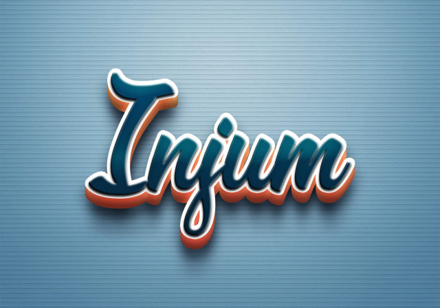 Free photo of Cursive Name DP: Injum