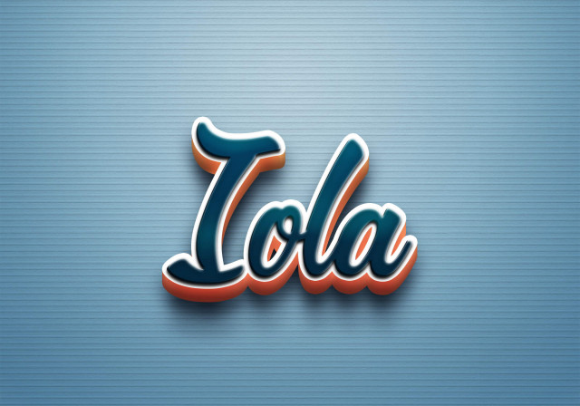 Free photo of Cursive Name DP: Iola