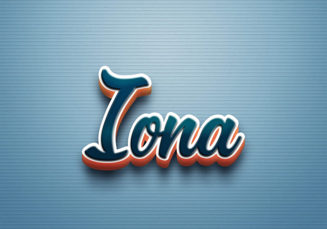 Free photo of Cursive Name DP: Iona