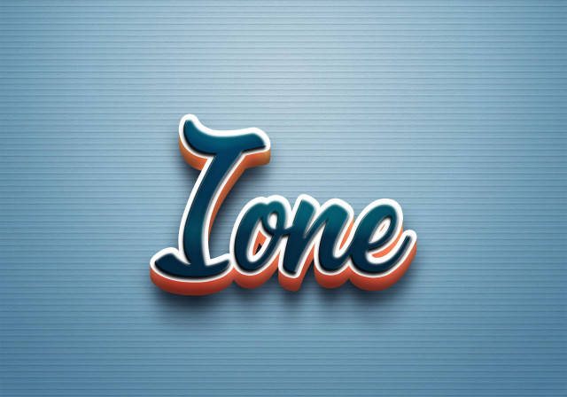 Free photo of Cursive Name DP: Ione