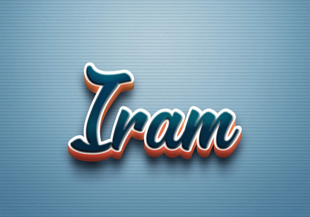 Free photo of Cursive Name DP: Iram