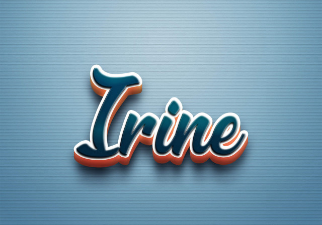 Free photo of Cursive Name DP: Irine