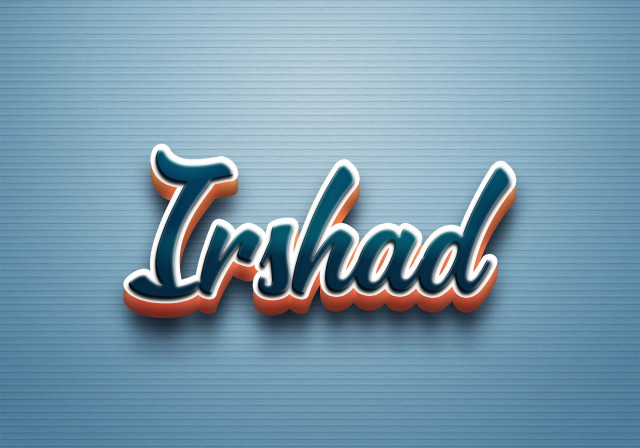 Free photo of Cursive Name DP: Irshad