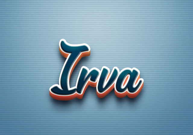 Free photo of Cursive Name DP: Irva