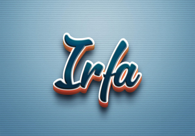 Free photo of Cursive Name DP: Irfa