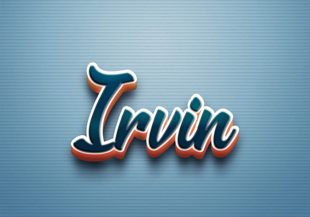 Free photo of Cursive Name DP: Irvin