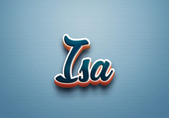 Free photo of Cursive Name DP: Isa