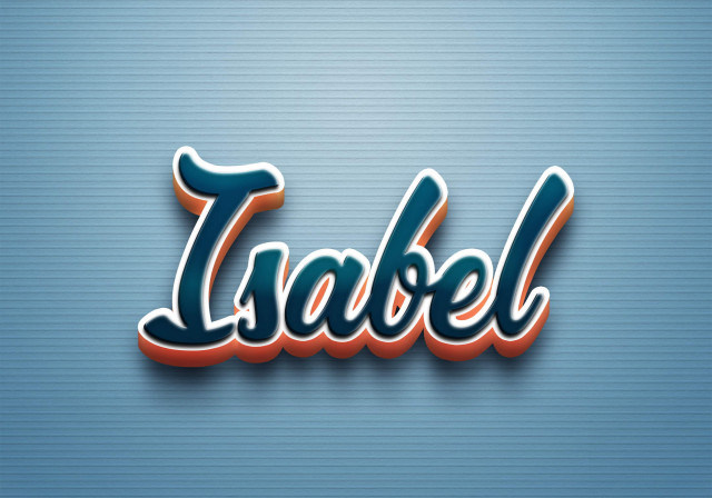 Free photo of Cursive Name DP: Isabel