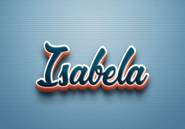 Free photo of Cursive Name DP: Isabela