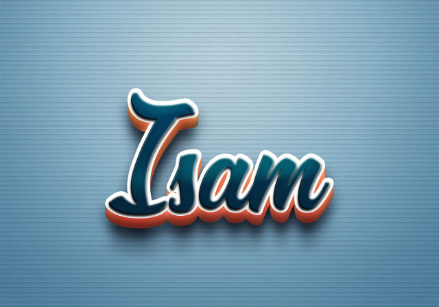 Free photo of Cursive Name DP: Isam