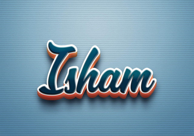Free photo of Cursive Name DP: Isham