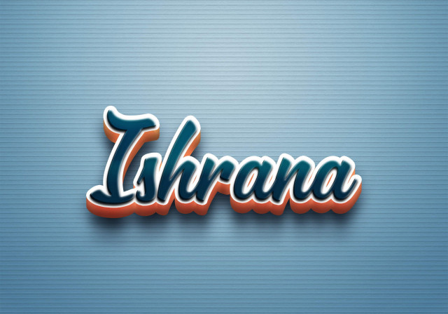 Free photo of Cursive Name DP: Ishrana