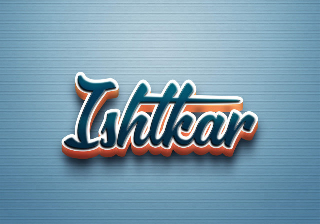 Free photo of Cursive Name DP: Ishtkar