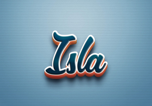 Free photo of Cursive Name DP: Isla