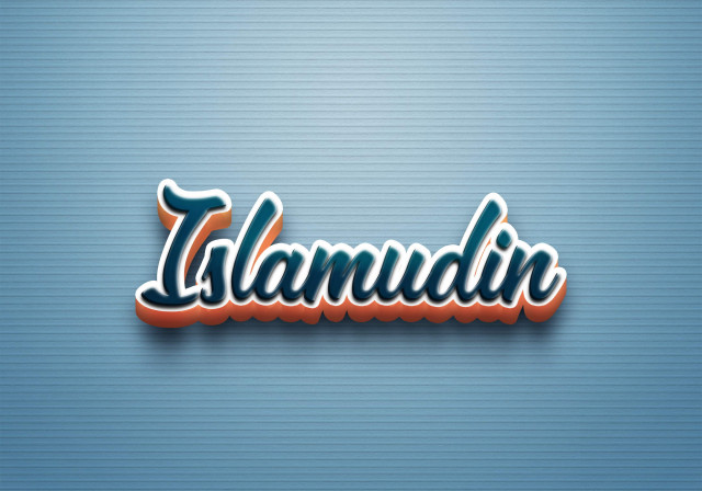 Free photo of Cursive Name DP: Islamudin