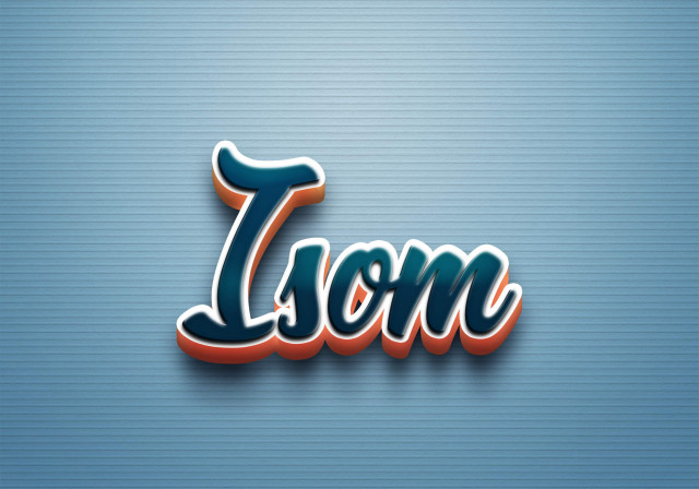 Free photo of Cursive Name DP: Isom