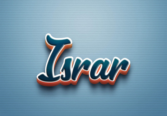 Free photo of Cursive Name DP: Israr
