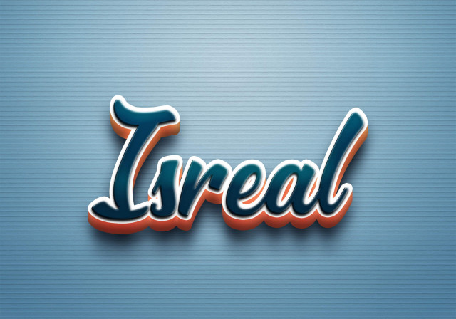 Free photo of Cursive Name DP: Isreal