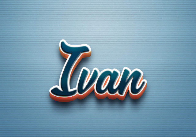 Free photo of Cursive Name DP: Ivan