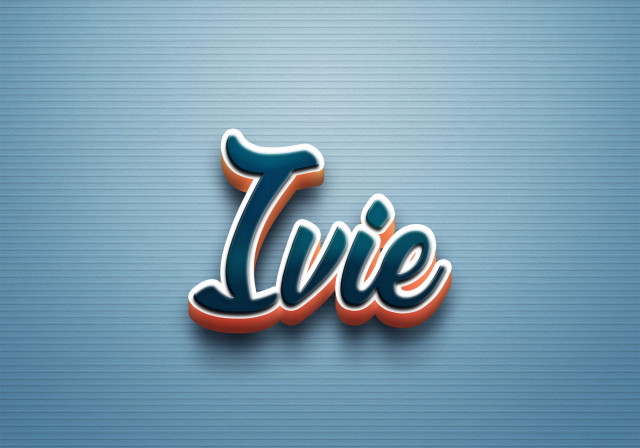 Free photo of Cursive Name DP: Ivie