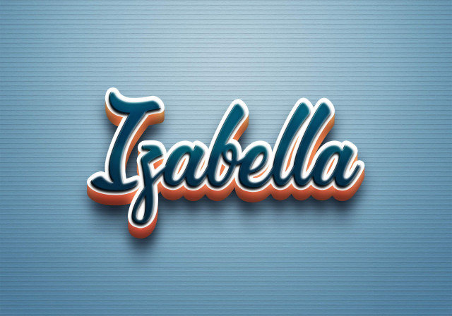 Free photo of Cursive Name DP: Izabella