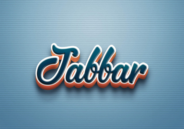 Free photo of Cursive Name DP: Jabbar