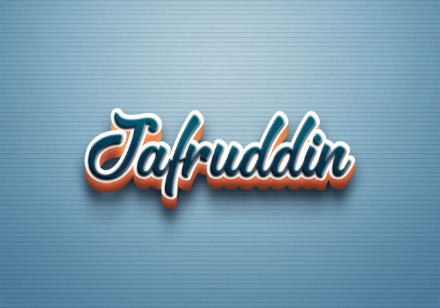 Free photo of Cursive Name DP: Jafruddin