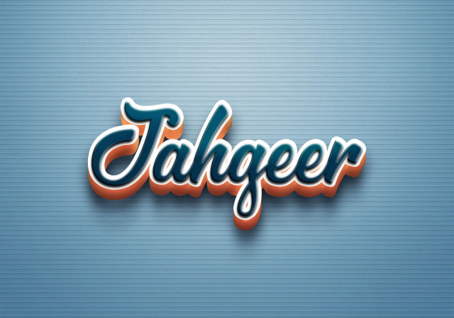 Free photo of Cursive Name DP: Jahgeer