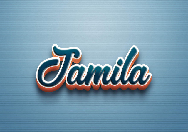 Free photo of Cursive Name DP: Jamila