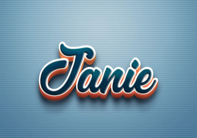 Free photo of Cursive Name DP: Janie