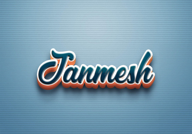 Free photo of Cursive Name DP: Janmesh