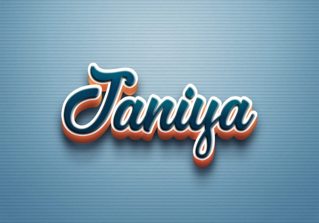 Free photo of Cursive Name DP: Janiya