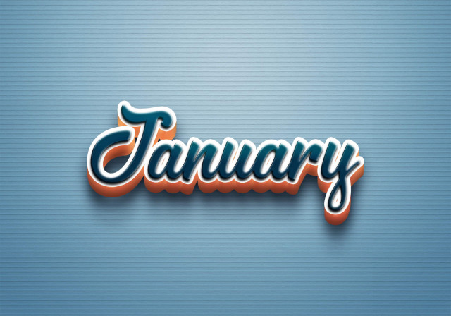 Free photo of Cursive Name DP: January