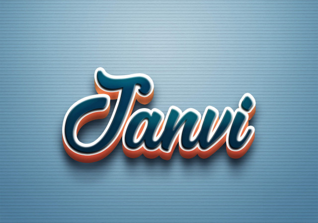 Free photo of Cursive Name DP: Janvi