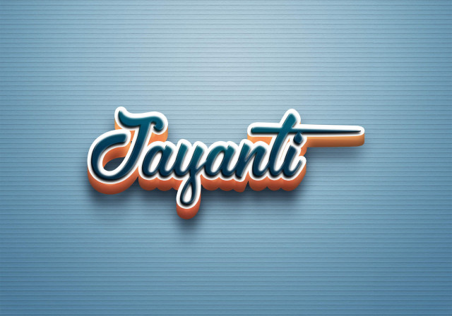 Free photo of Cursive Name DP: Jayanti