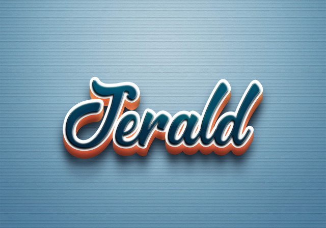 Free photo of Cursive Name DP: Jerald