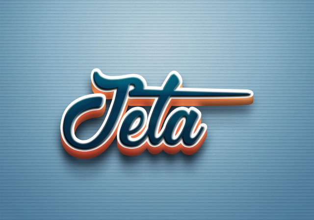 Free photo of Cursive Name DP: Jeta