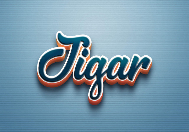 Free photo of Cursive Name DP: Jigar