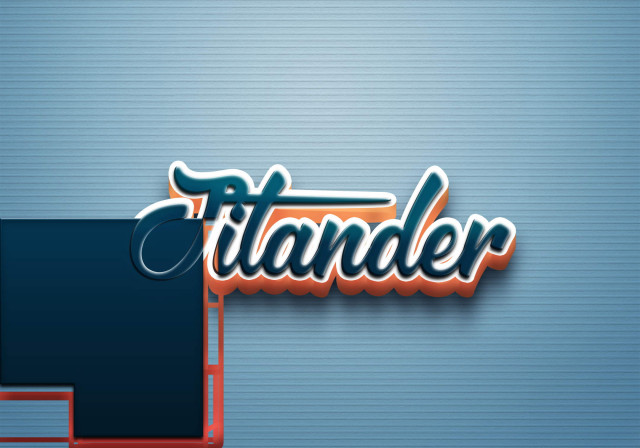 Free photo of Cursive Name DP: Jitander