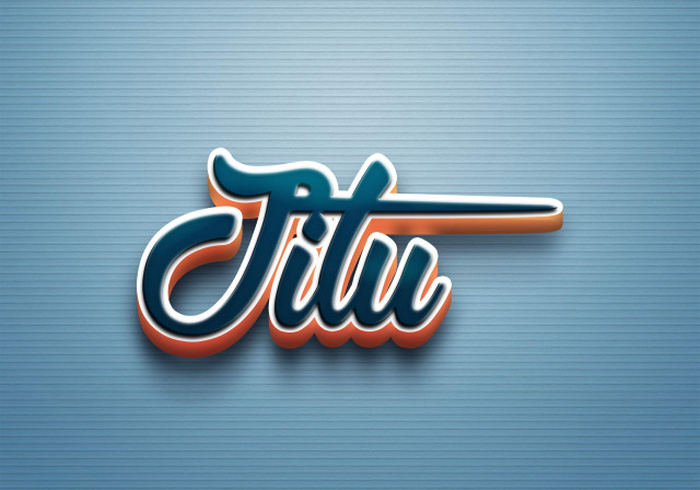 Free photo of Cursive Name DP: Jitu