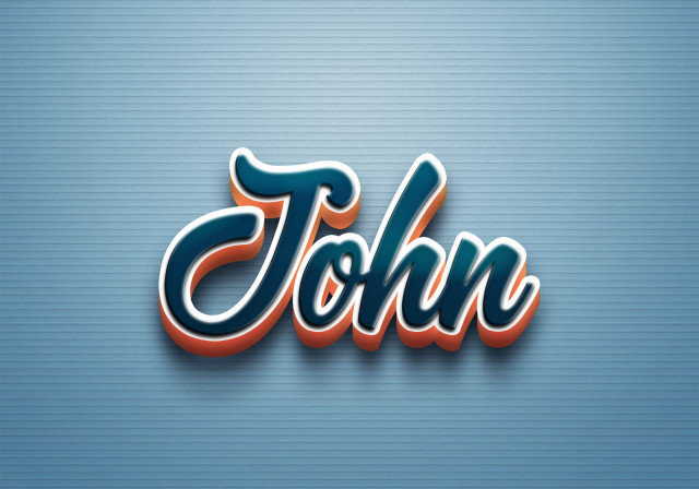 Free photo of Cursive Name DP: John