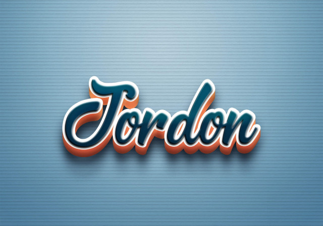 Free photo of Cursive Name DP: Jordon