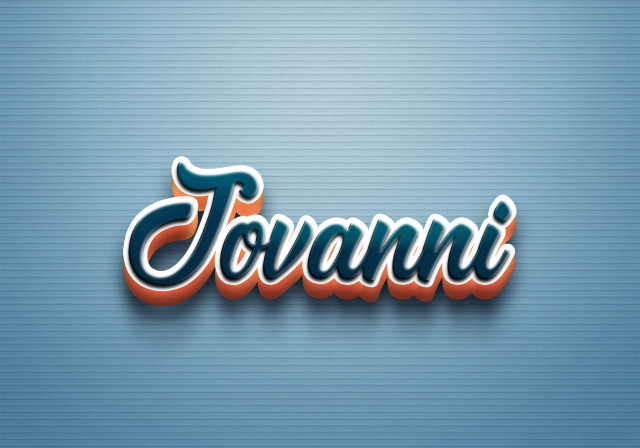 Free photo of Cursive Name DP: Jovanni