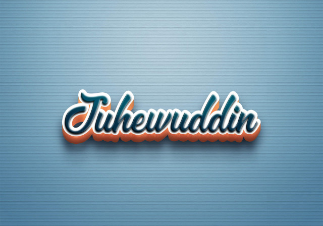 Free photo of Cursive Name DP: Juhewuddin