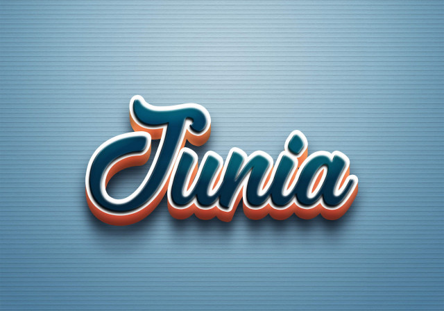 Free photo of Cursive Name DP: Junia