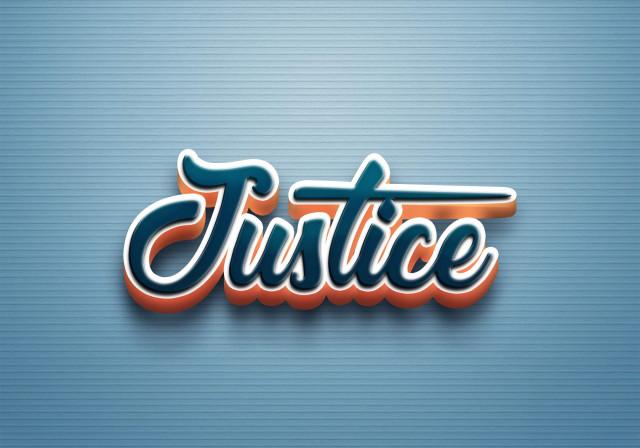 Free photo of Cursive Name DP: Justice