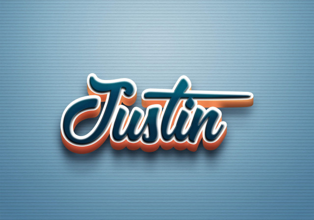 Free photo of Cursive Name DP: Justin