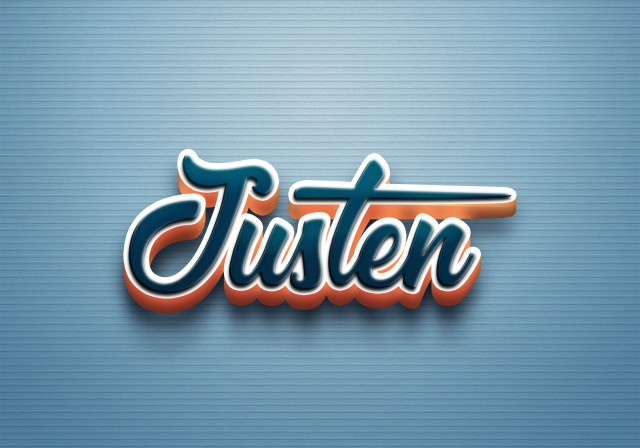 Free photo of Cursive Name DP: Justen