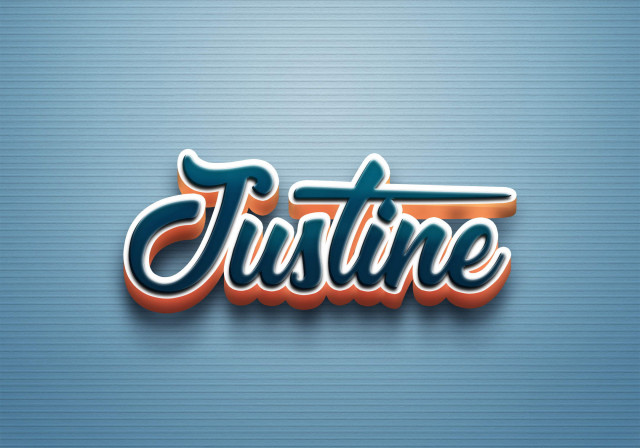 Free photo of Cursive Name DP: Justine